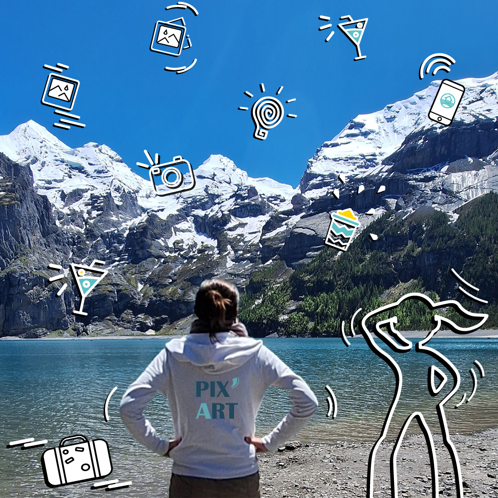 Arrivée au sommet, j'en ai pris plein les yeux et je valide l'inspiration créative en montagne