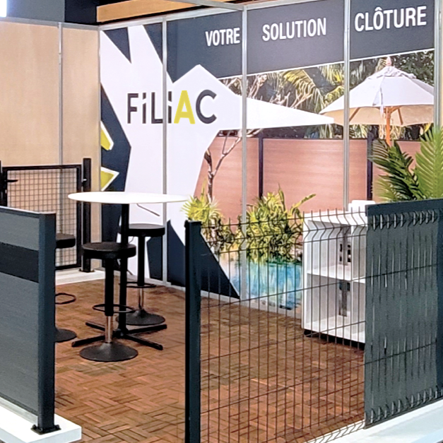 Création affiche grand format stand salon