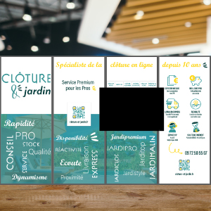 Création affiche grand format stand salon