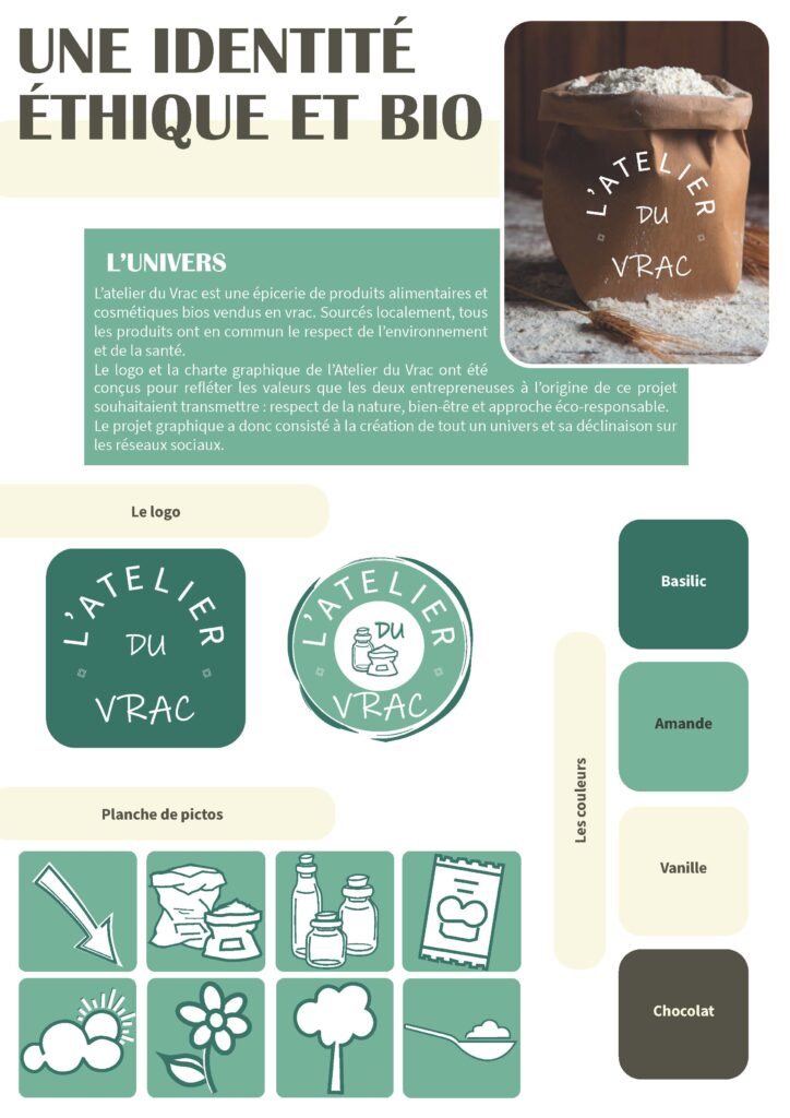 Moodboard création Charte Graphique Atelier du Vrac