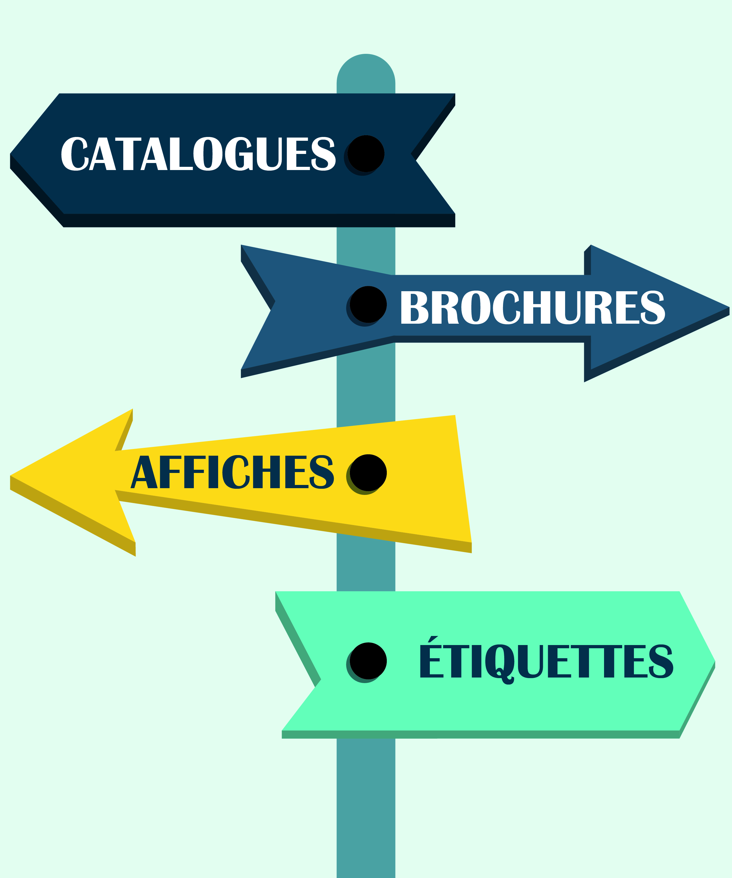 Image redirigeant vers la page dédiée aux catalogues, brochures, affiches, étiquettes et tous supports éditoriaux